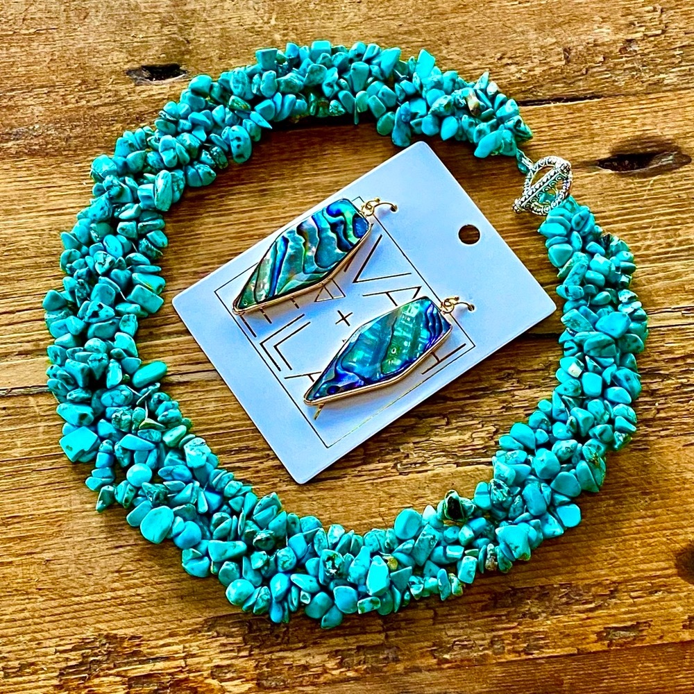 πΊπHPππΊ NWT Eye Candy LA Turquoise Collar Necklace - Picture 2 of 9